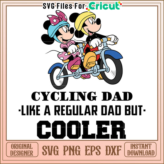 Minnie Mickey Cycling Dad SVG Design
