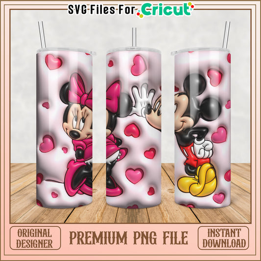 Minnie Mickey Hearts PNG Sublimation