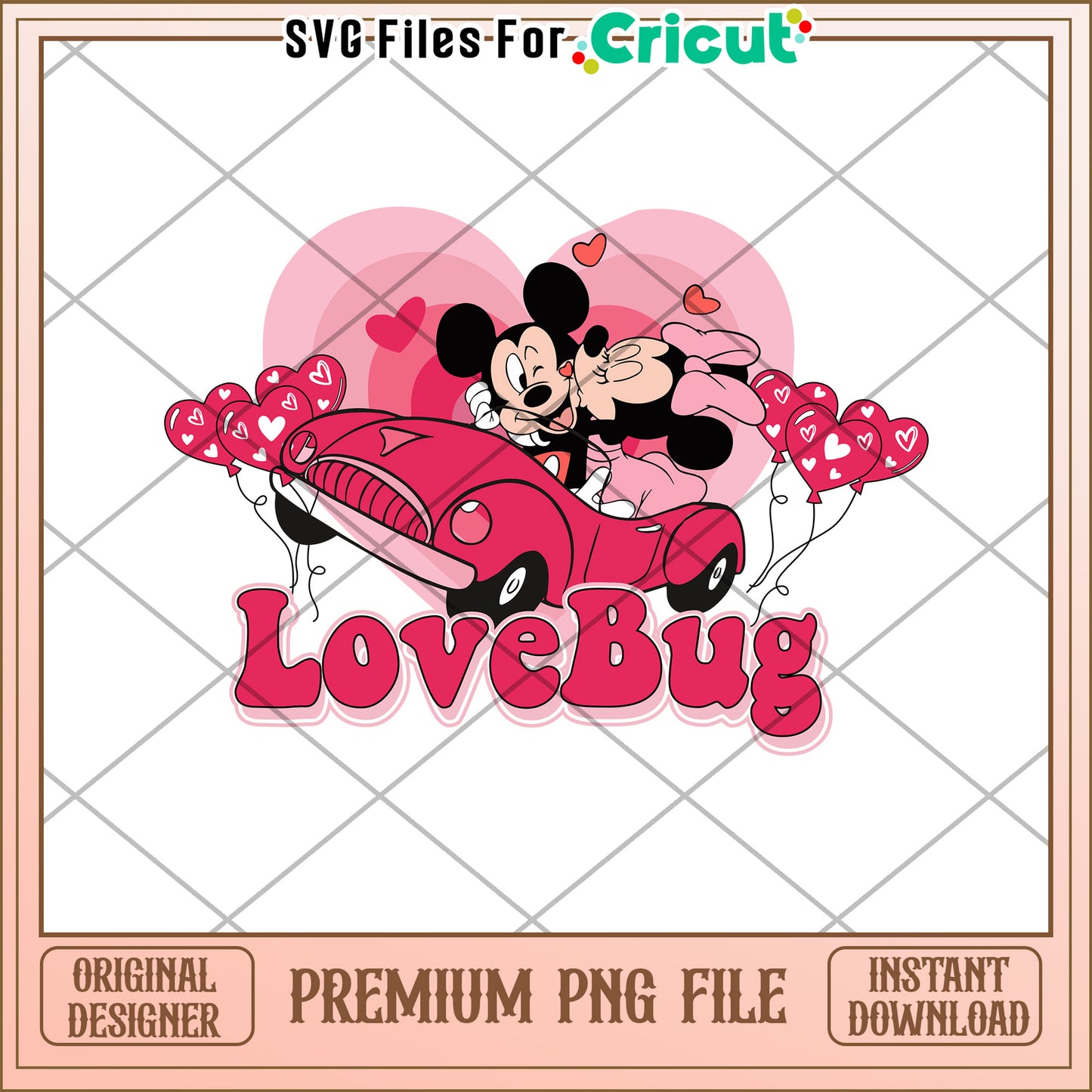 Minnie Mickey LoveBug PNG Cricut