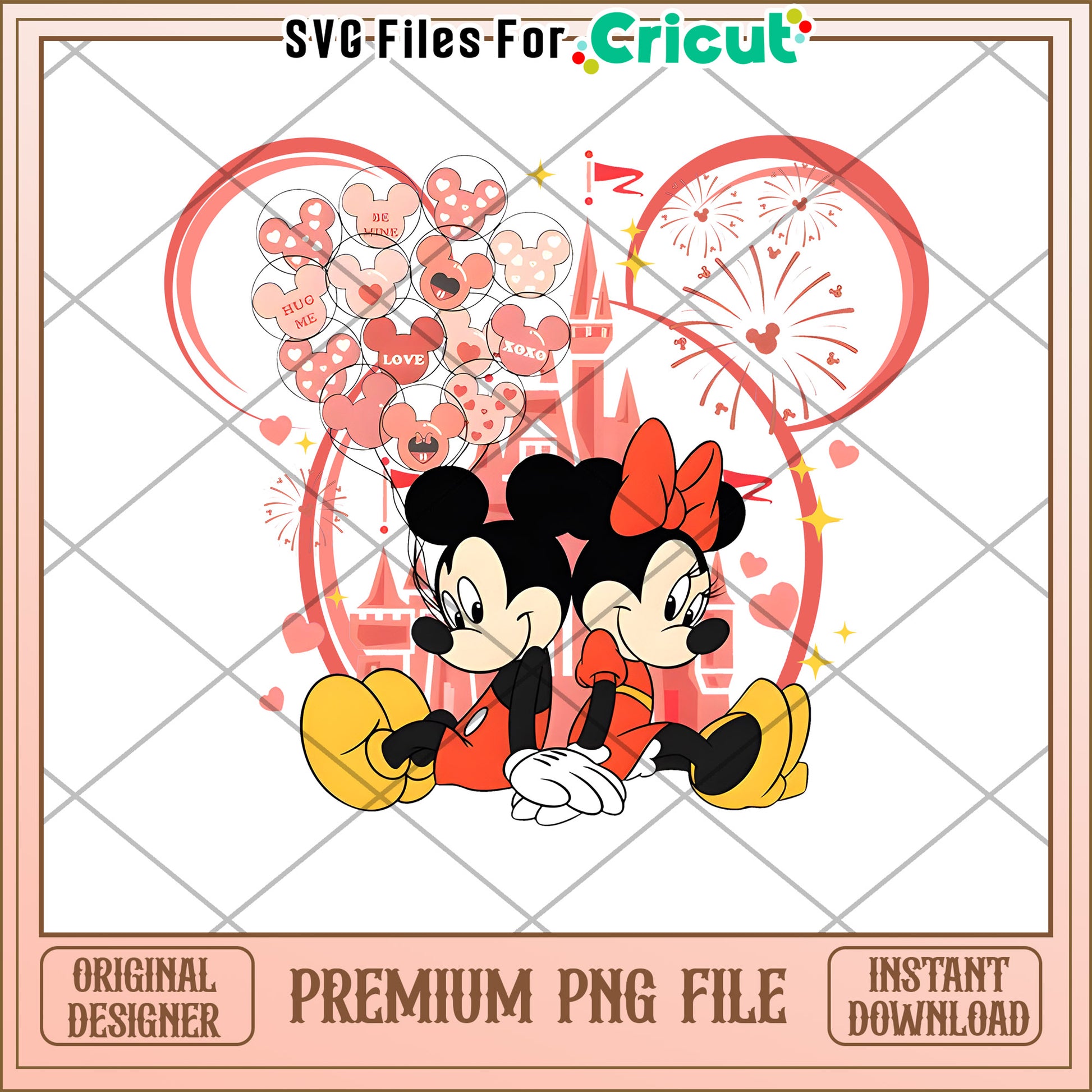 Minnie Mickey Mouse PNG Valentines Day