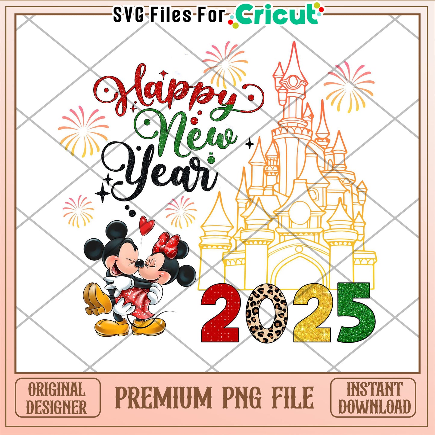 Minnie Mickey New Year 2025 PNG