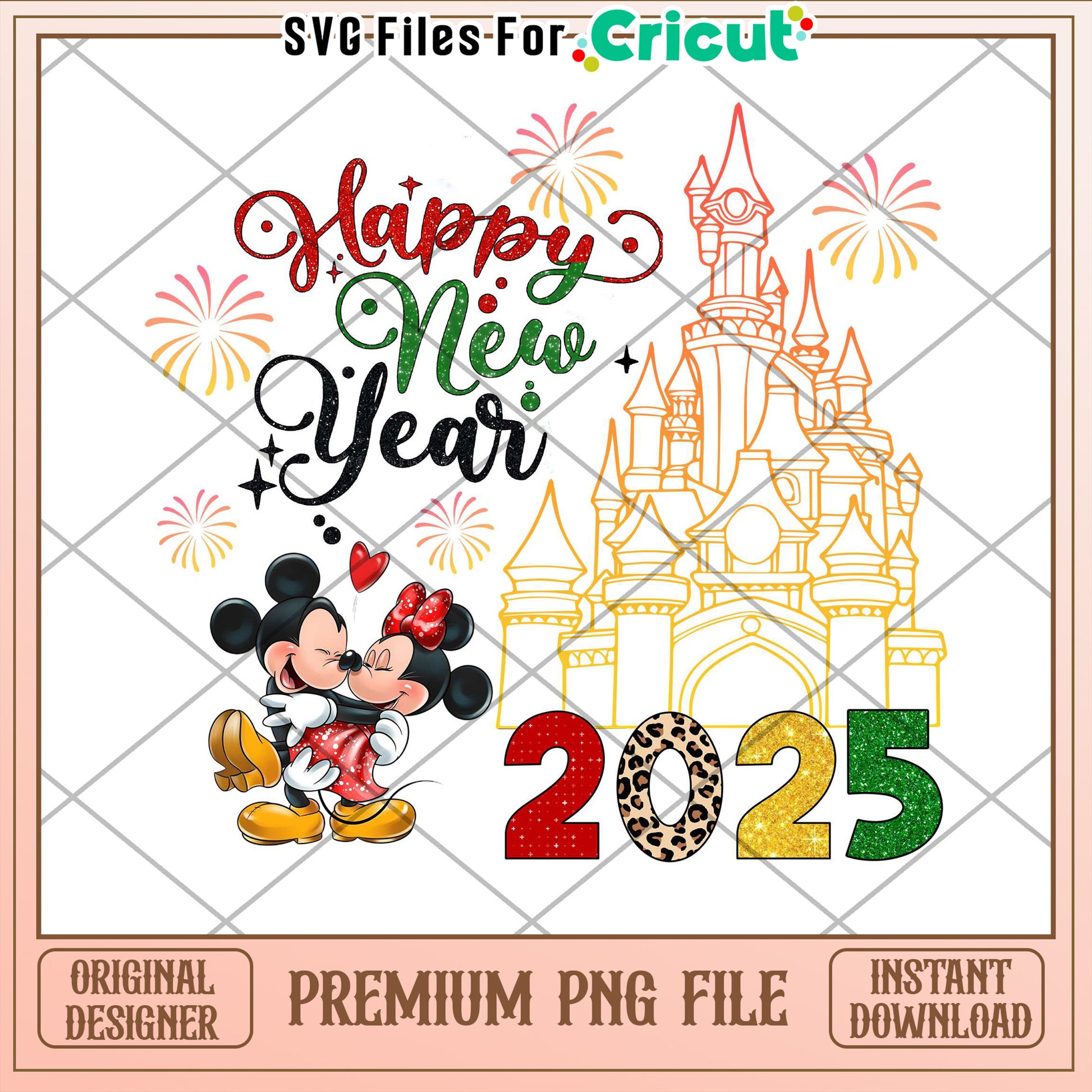 Minnie Mickey New Year 2025 PNG