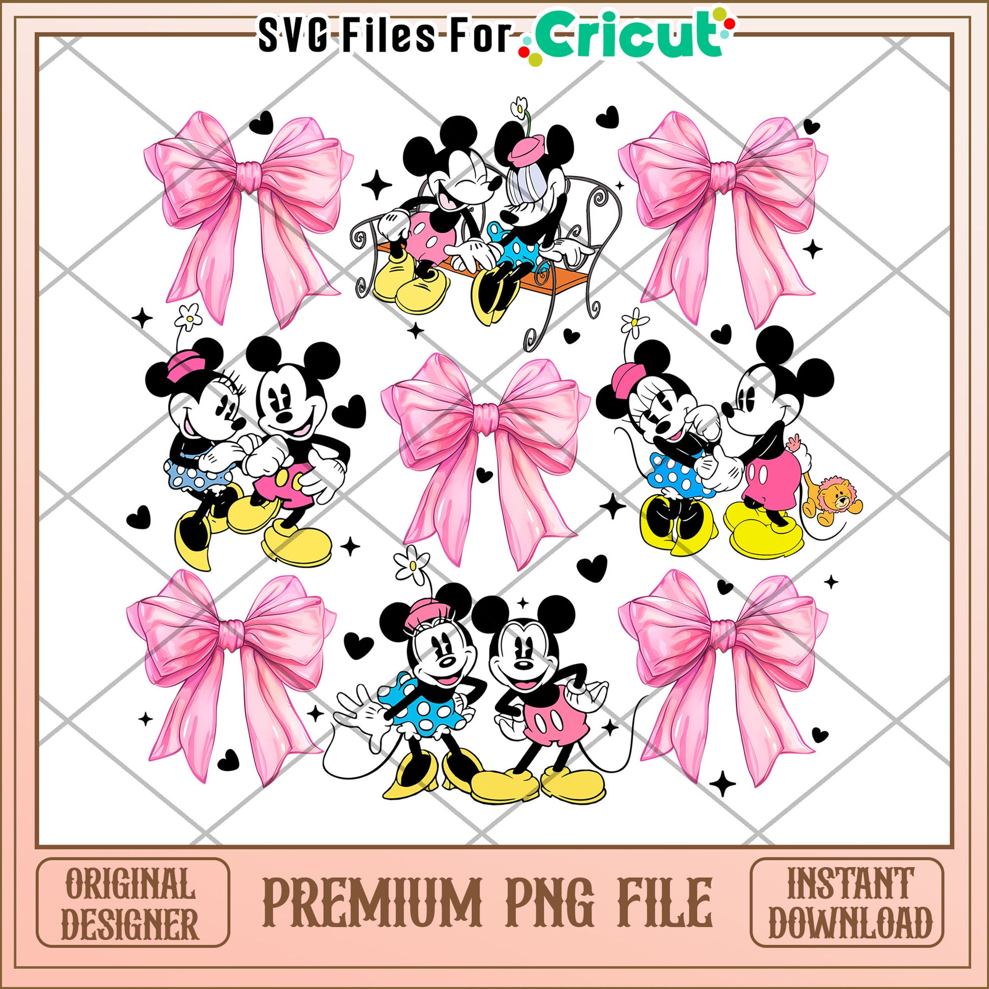 Minnie Mickey PNG Sublimation Design
