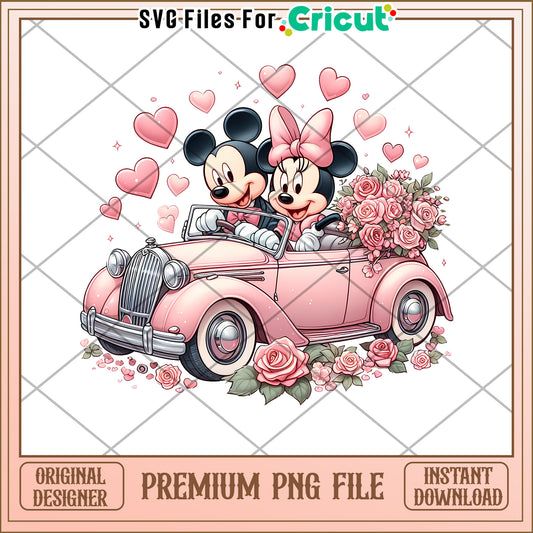 Minnie Mickey Pink Car PNG