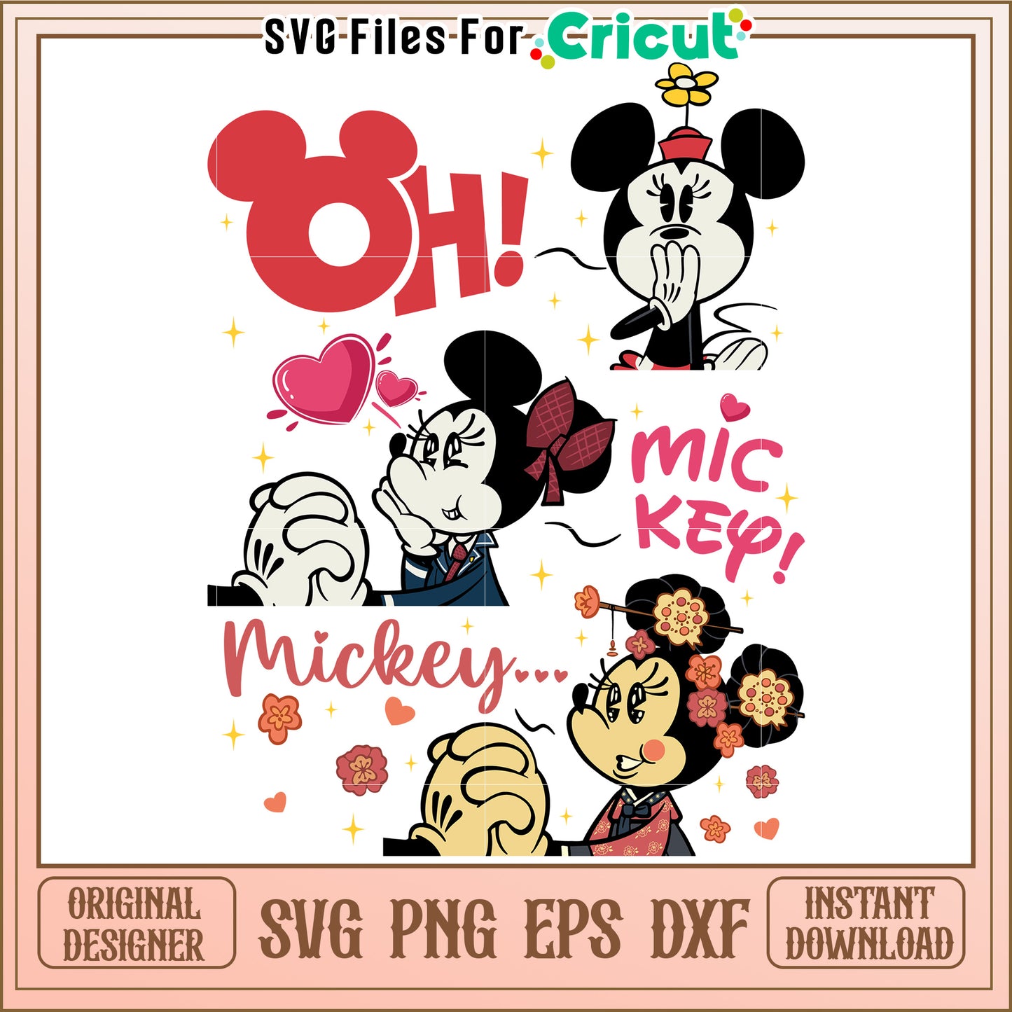 Minnie Mickey SVG PNG EPS DXF Download
