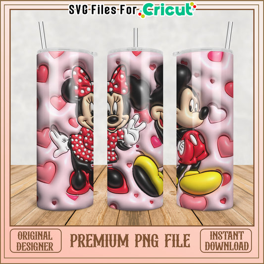 Minnie Mickey Tumbler PNG Design