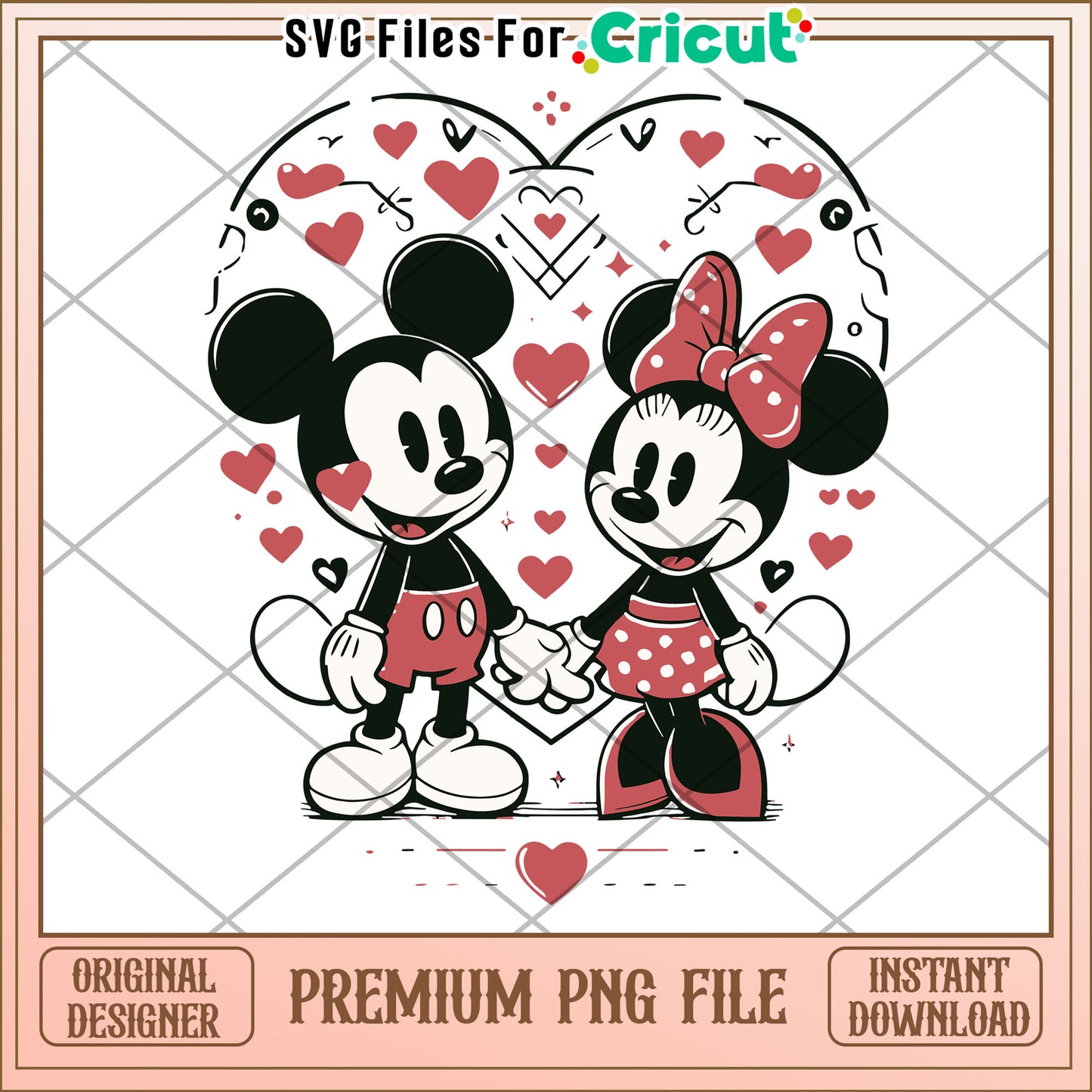 Minnie Mickey Valentine PNG Download