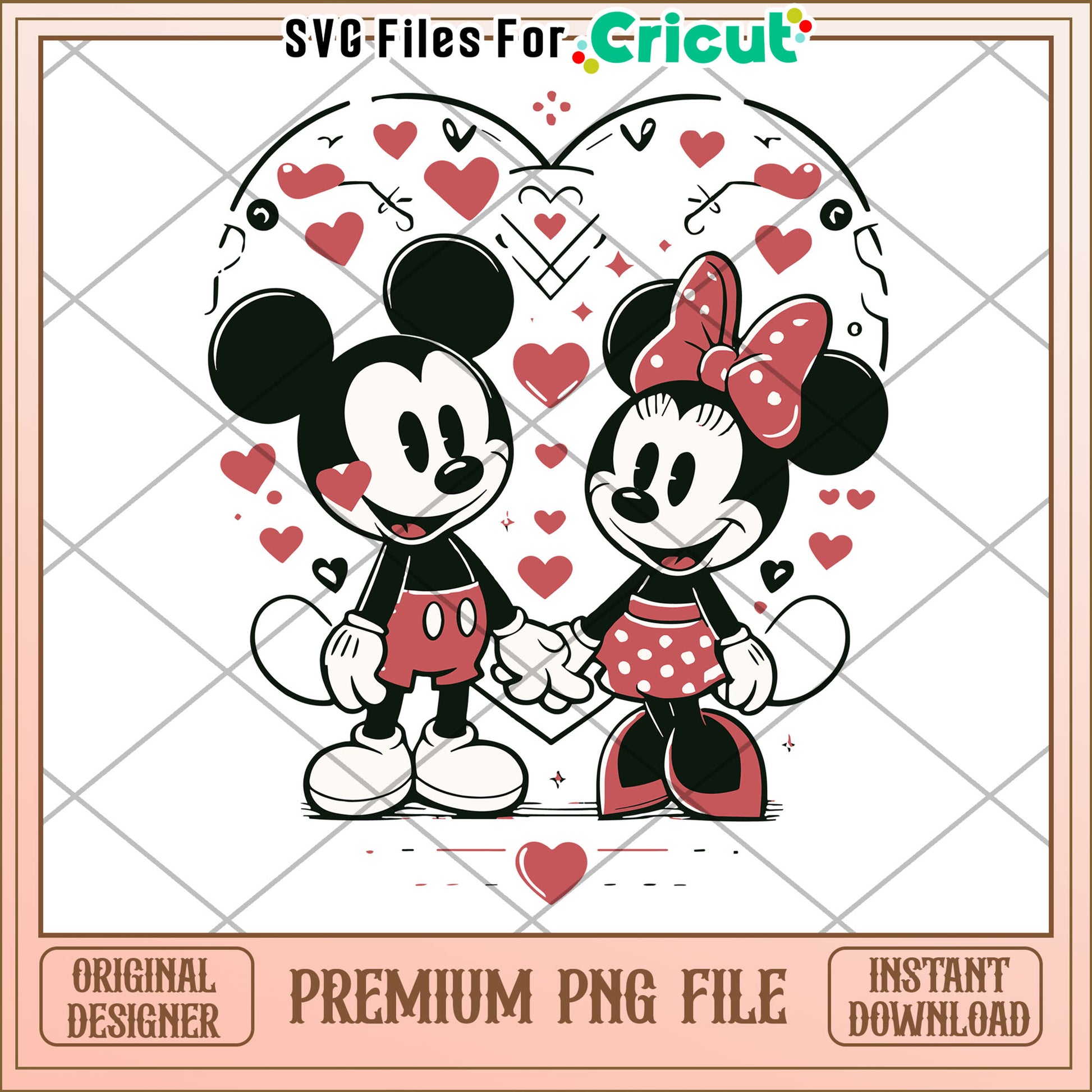 Minnie Mickey Valentine PNG Download