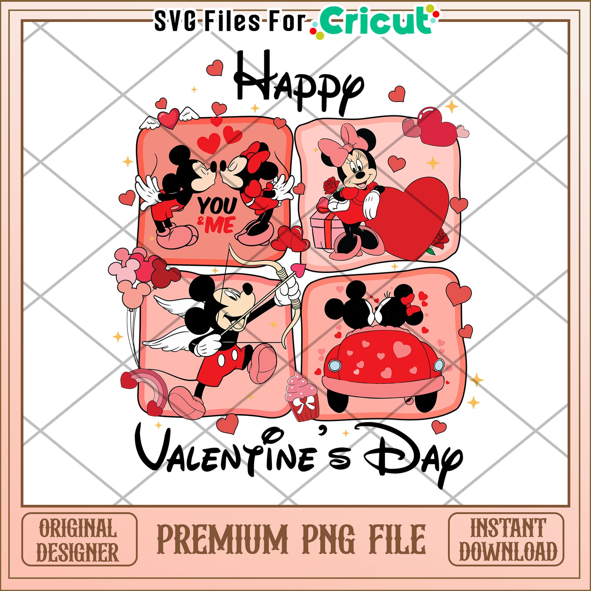 Minnie Mickey Valentines PNG