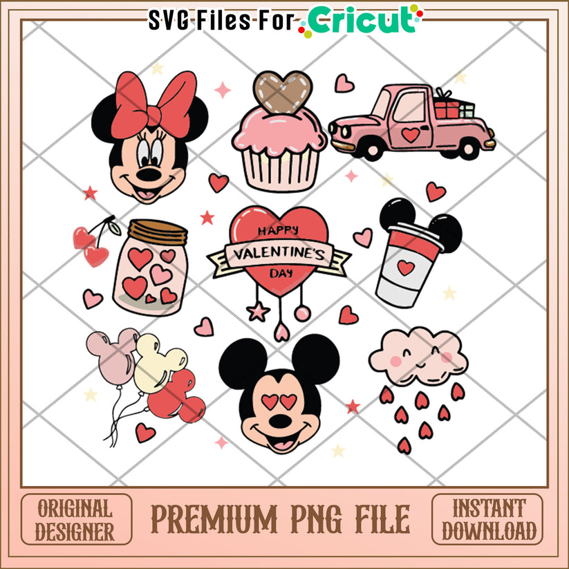 Minnie Mickey Valentines PNG Cricut File – svg files for cricut