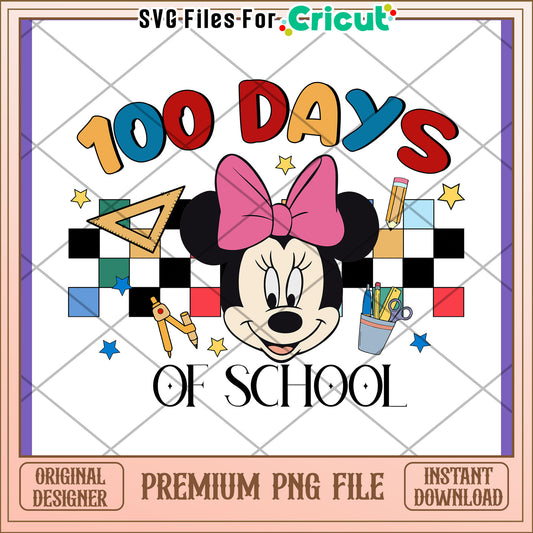 Minnie Mouse 100 Days of School PNG