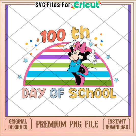 Minnie Mouse 100th Day School PNG