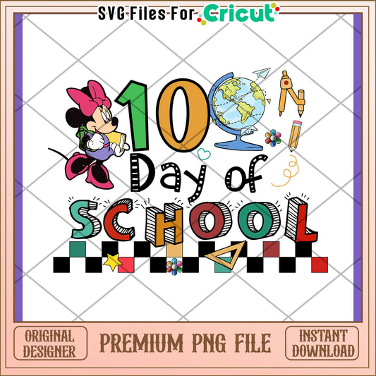 Minnie Mouse 10th Day of School PNG