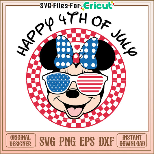 Minnie Mouse 4th of July SVG Design