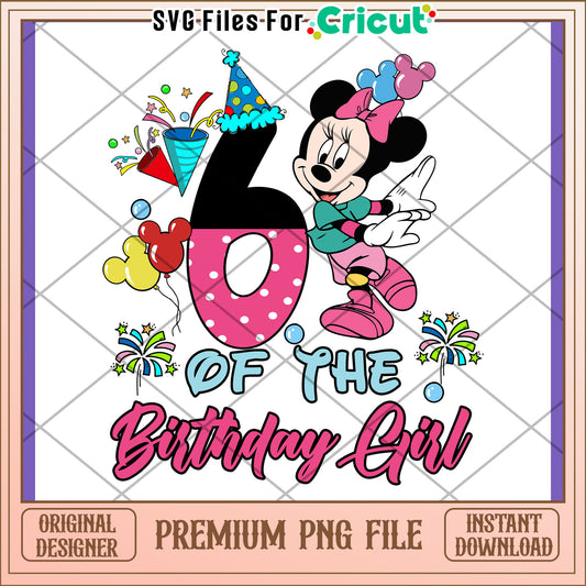 Minnie Mouse 6th Birthday PNG