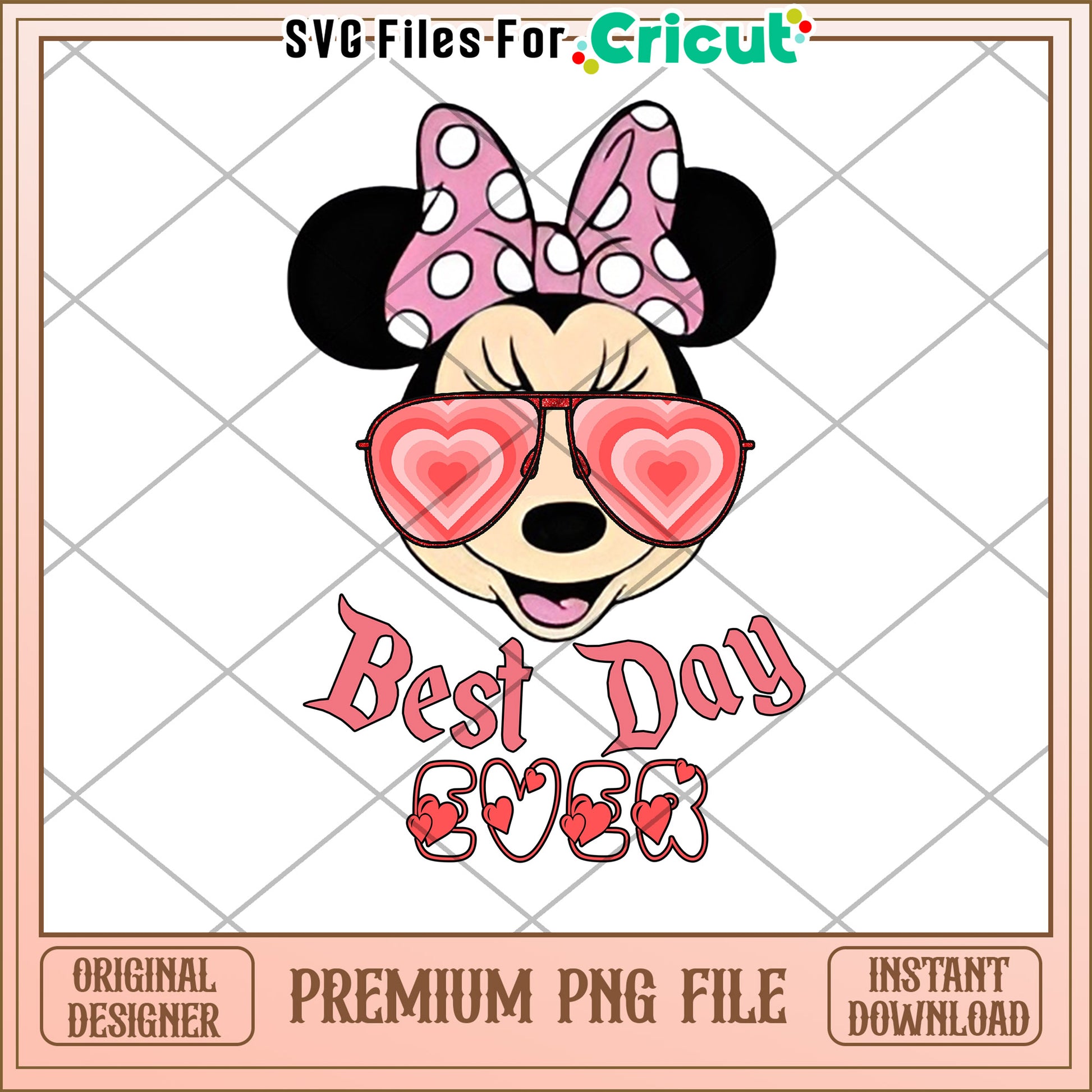 Minnie Mouse Best Day Ever PNG File for Cricut Instant Download