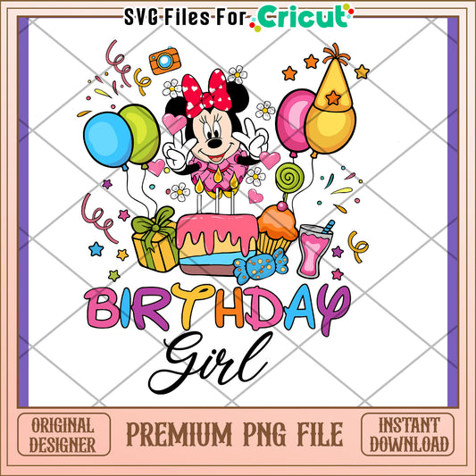 Minnie Mouse Birthday PNG Design