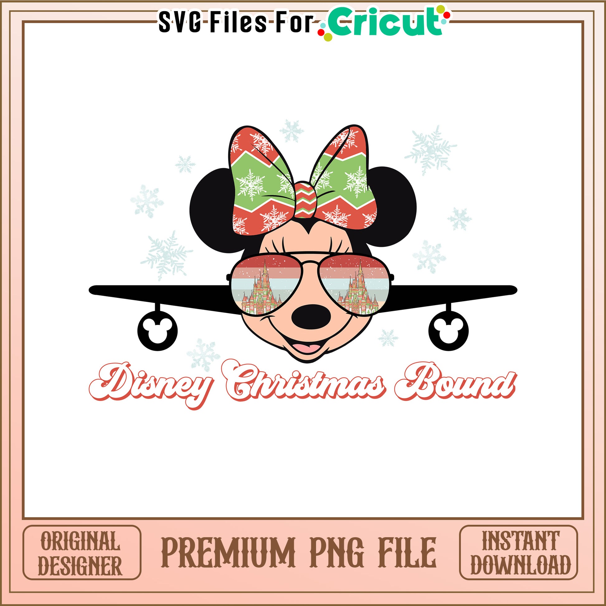 Minnie Mouse Christmas Bound PNG, perfect for holiday crafts