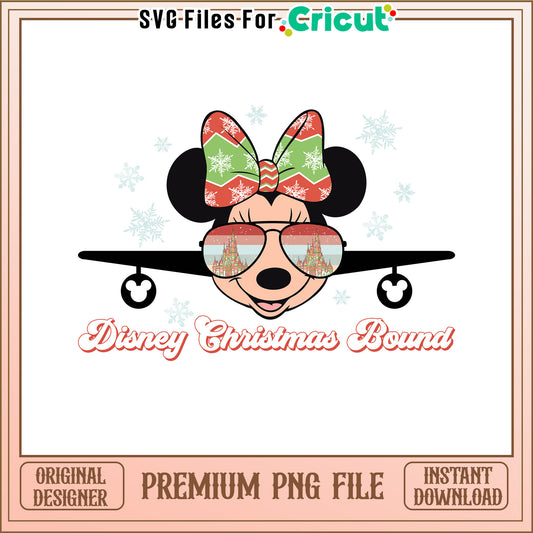 Minnie Mouse Christmas Bound PNG, perfect for holiday crafts