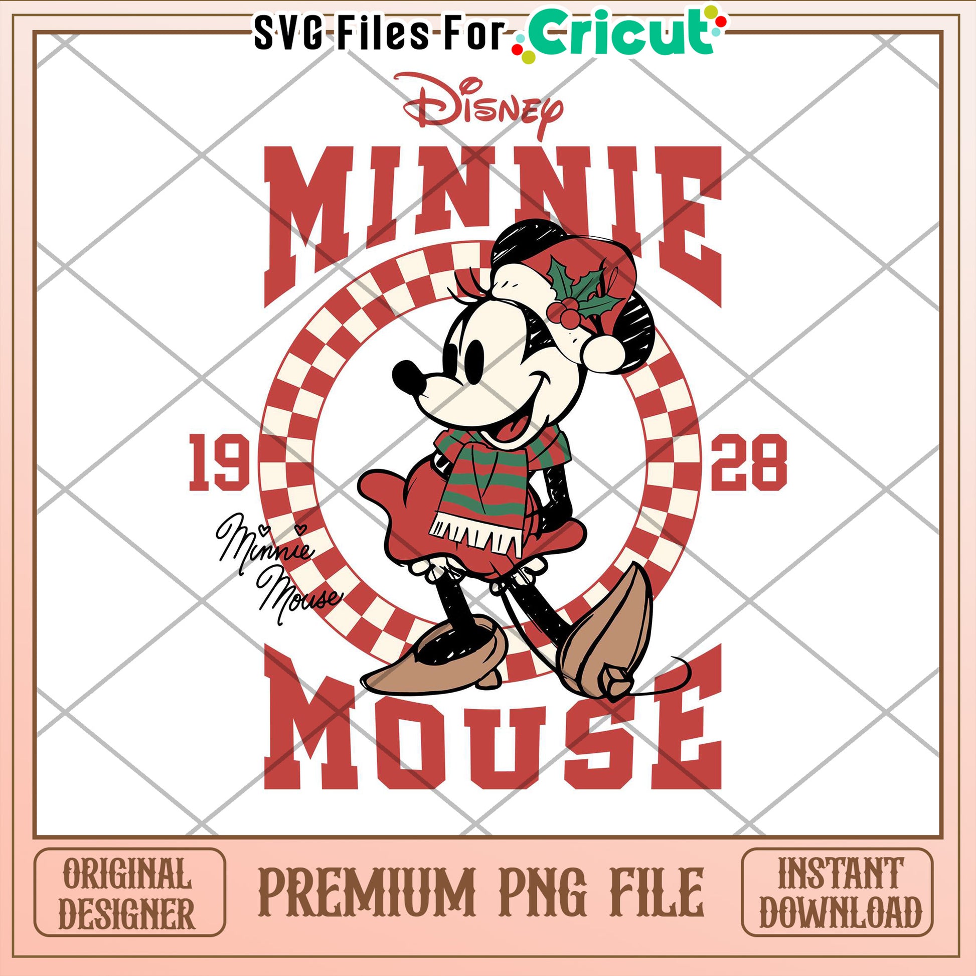 Minnie Mouse Christmas PNG Design