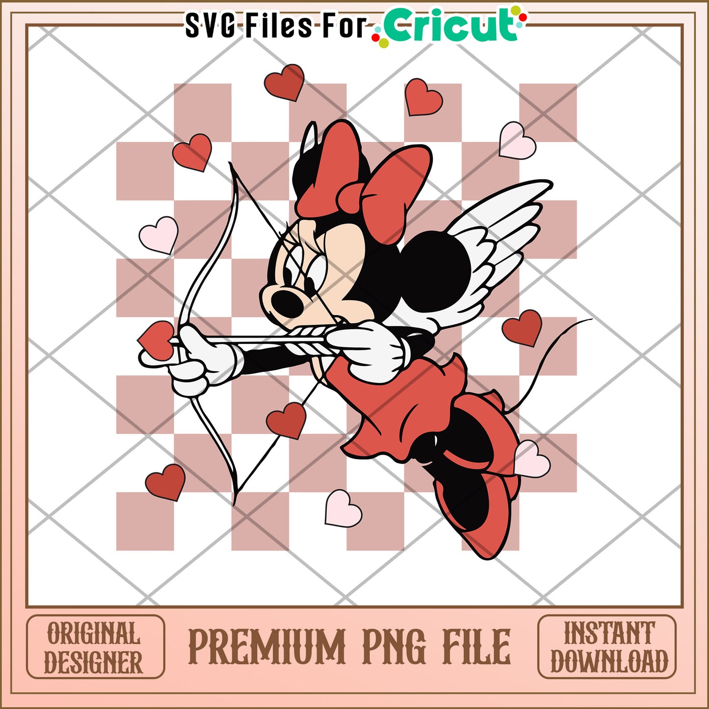 Minnie Mouse Cupid PNG Valentine Cricut