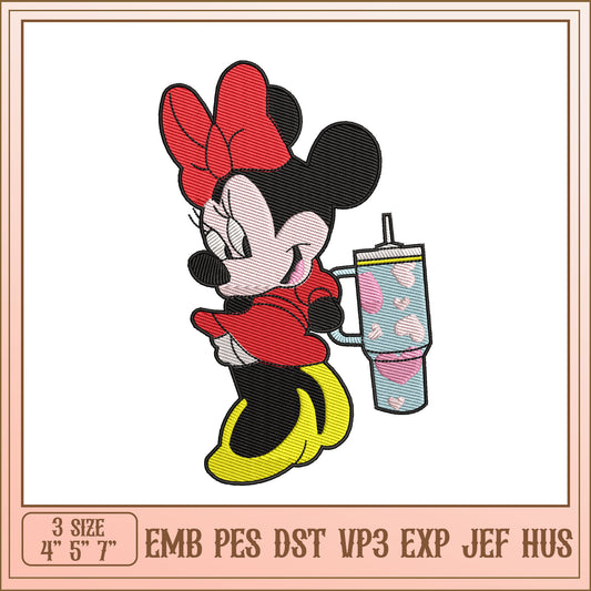 Minnie Mouse Cute Embroidery Design for Kids and Crafts