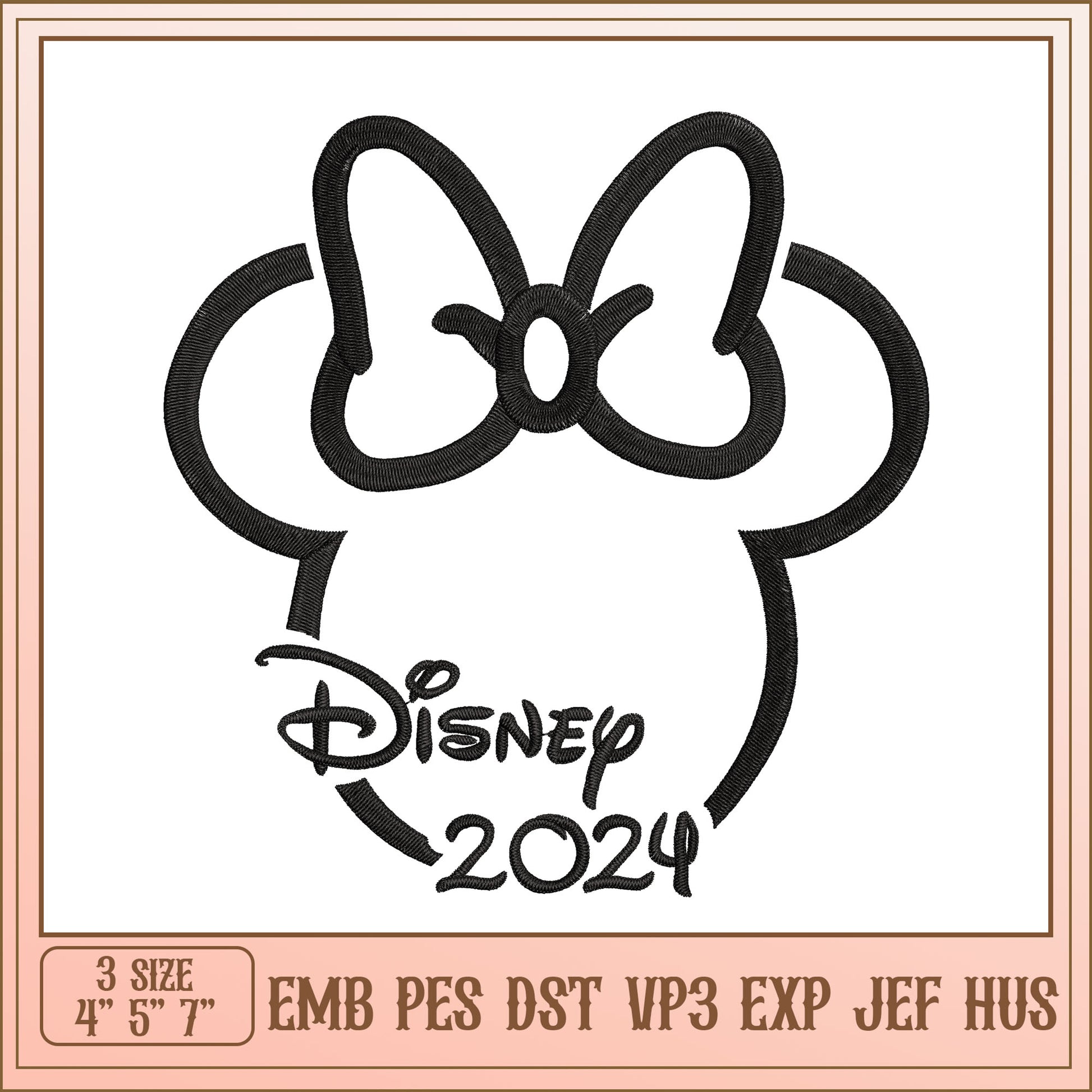 Minnie Mouse Disney 2024 Embroidery