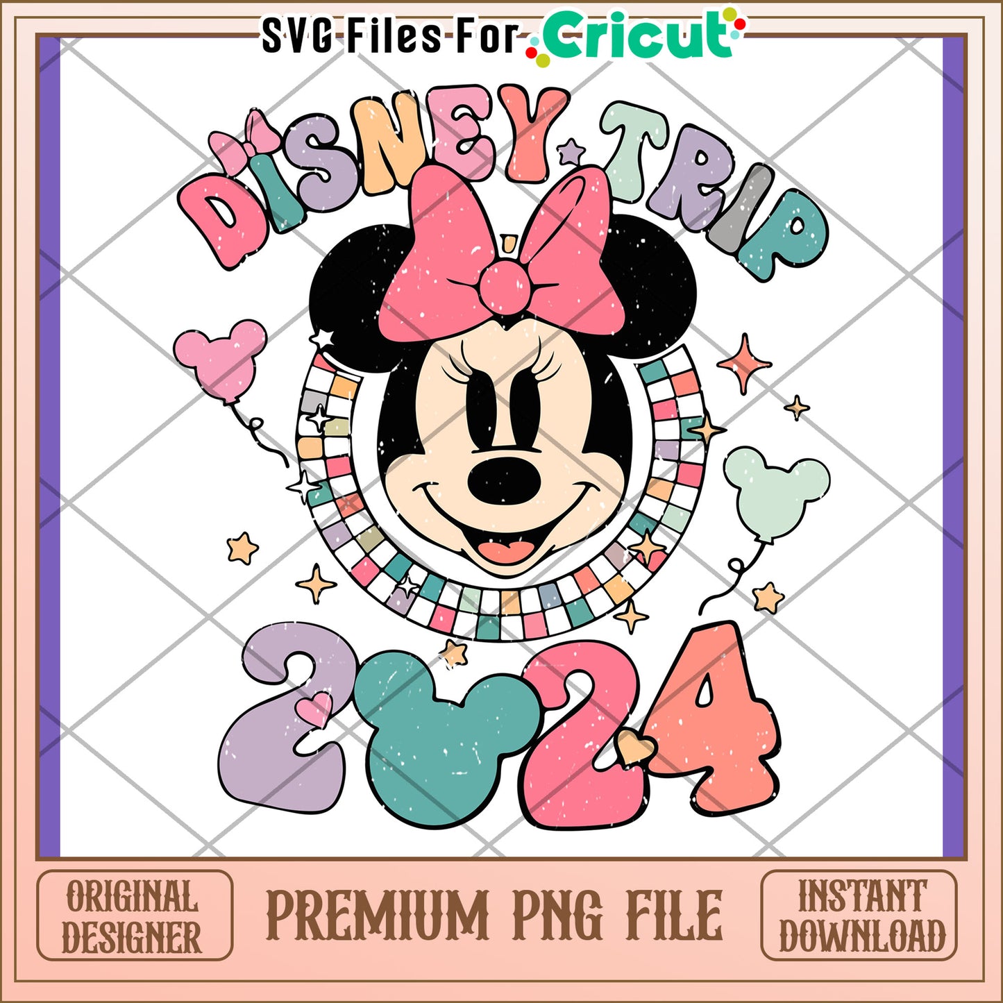 Minnie Mouse Disney Trip 2024 PNG