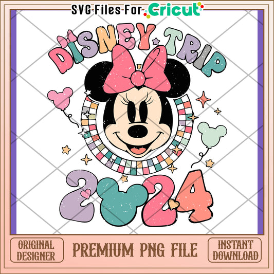 Minnie Mouse Disney Trip 2024 PNG