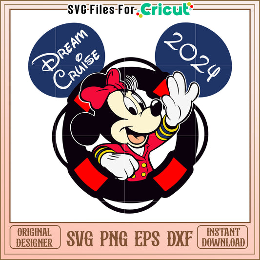 Minnie Mouse Dream Cruise 2024 SVG
