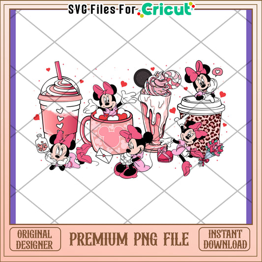 Minnie Mouse Drinks PNG Design