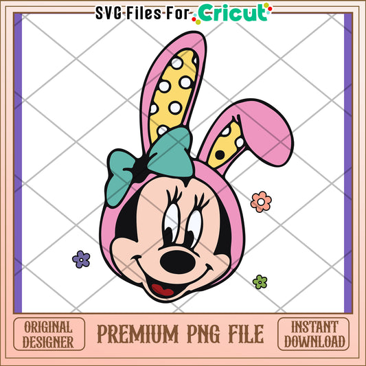 Minnie Mouse Easter Bunny PNG Image