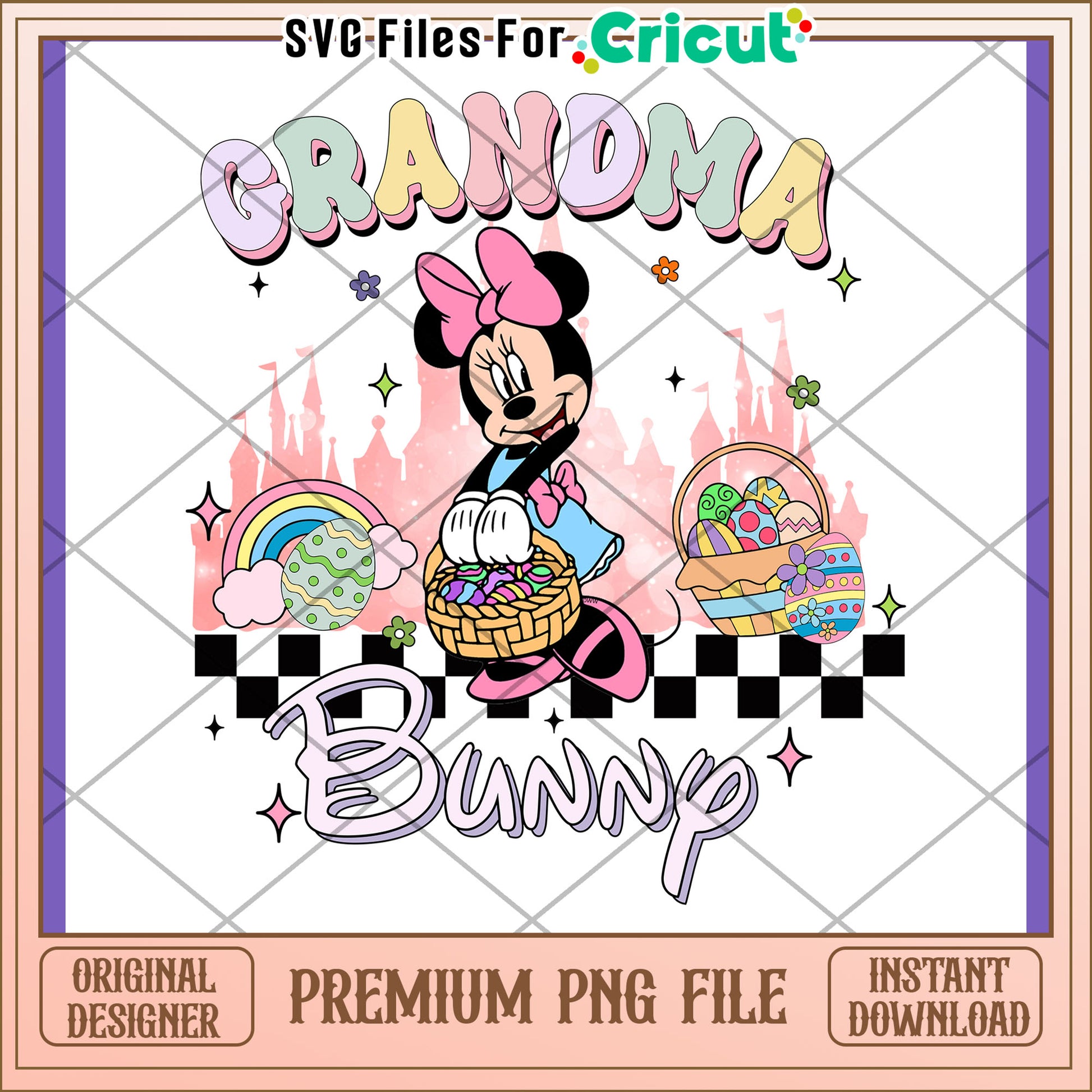 Minnie Mouse Easter Grandma Bunny PNG