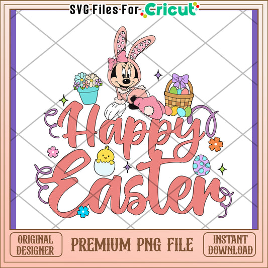 Minnie Mouse Easter PNG Design