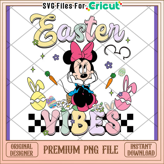 Minnie Mouse Easter Vibes PNG Design