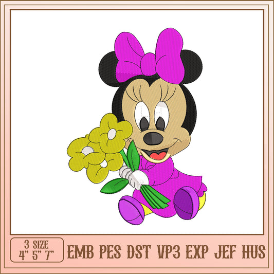Minnie Mouse Embroidery Design