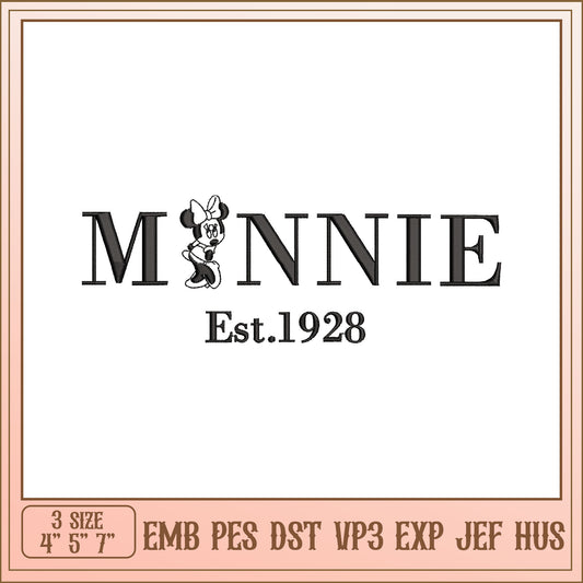 Minnie Mouse Embroidery Design Files for Custom Projects