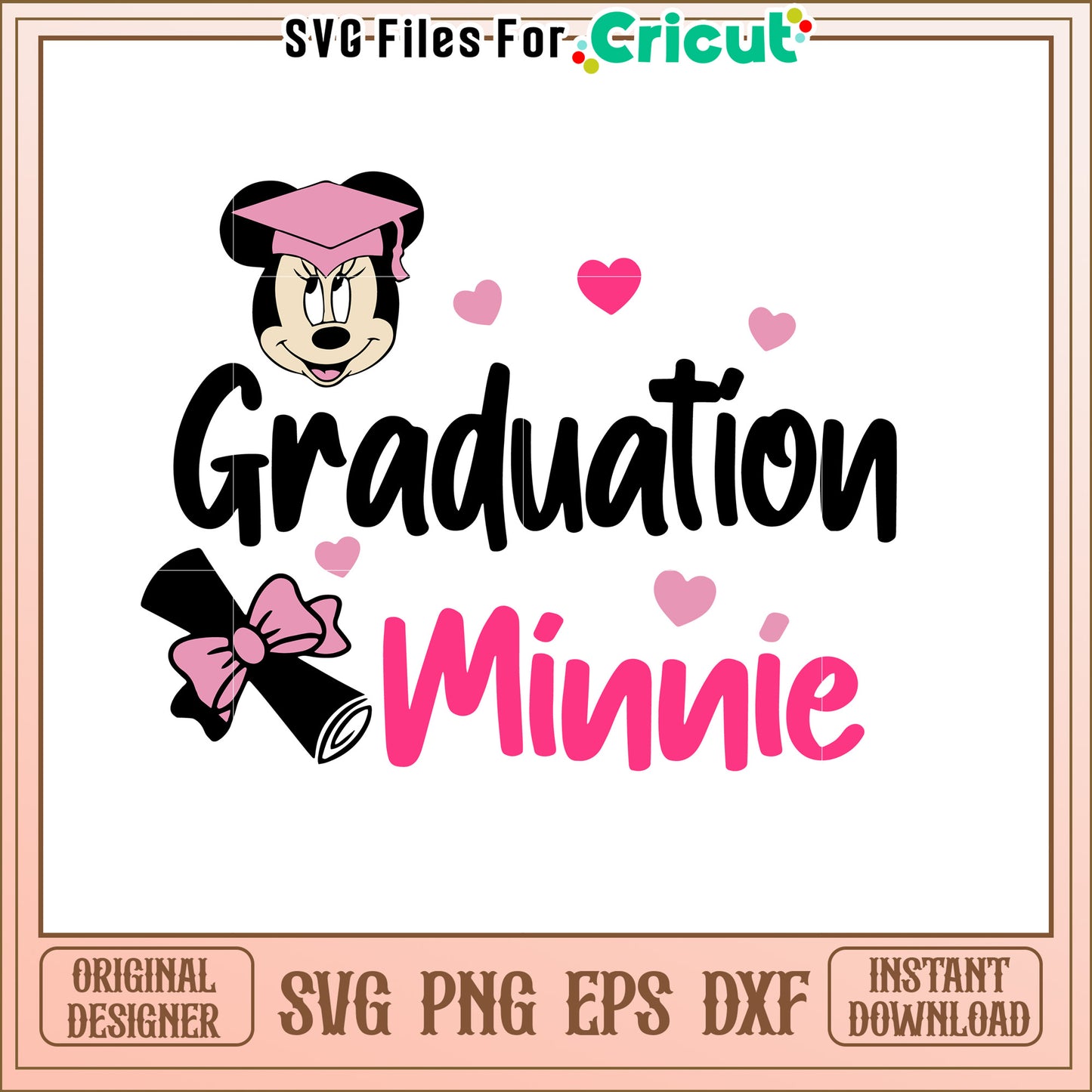 Minnie Mouse Graduation SVG