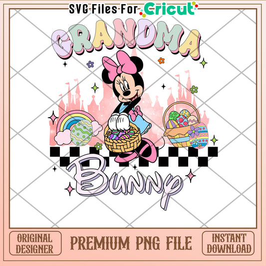 Minnie Mouse Grandma Bunny Easter PNG