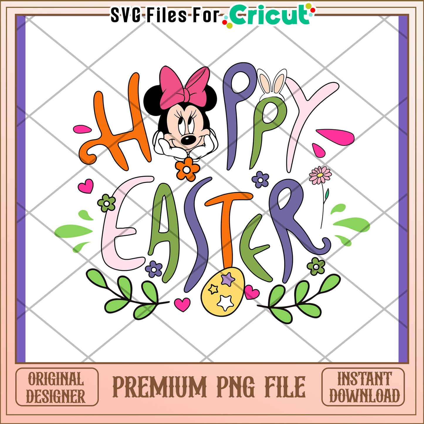 Minnie Mouse Happy Easter PNG