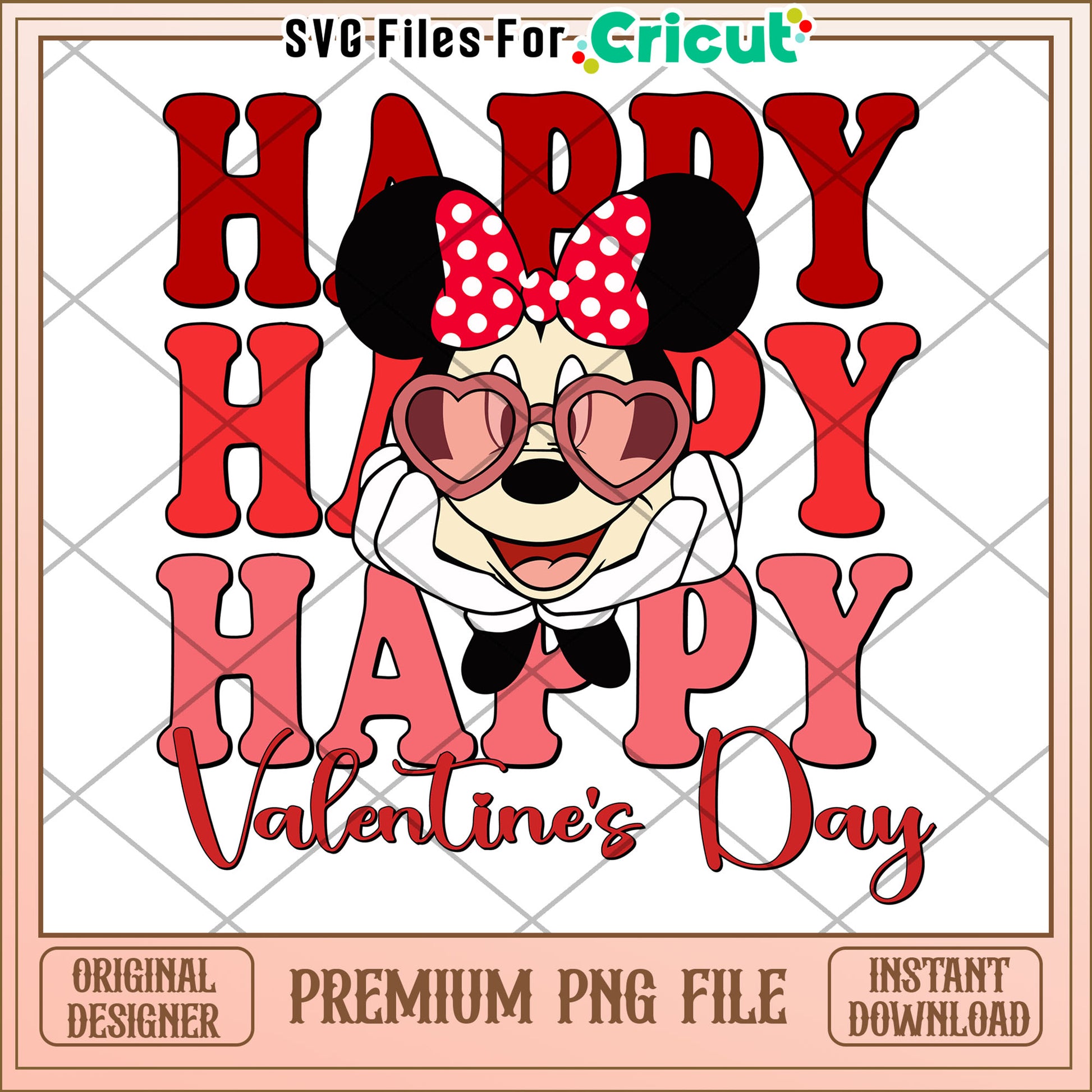 Minnie Mouse Happy Valentines Day PNG