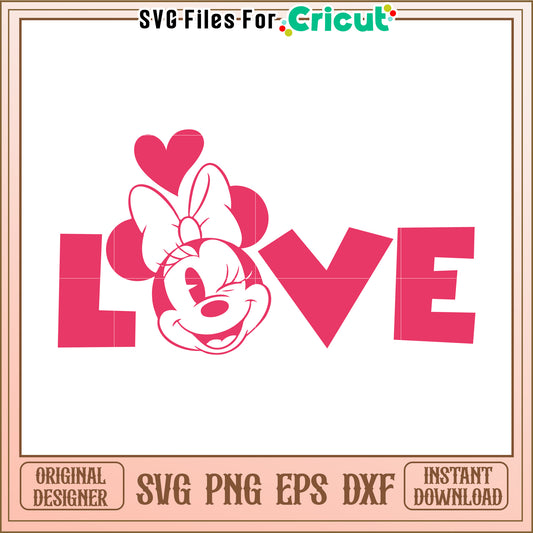 Minnie Mouse Love SVG PNG EPS DXF