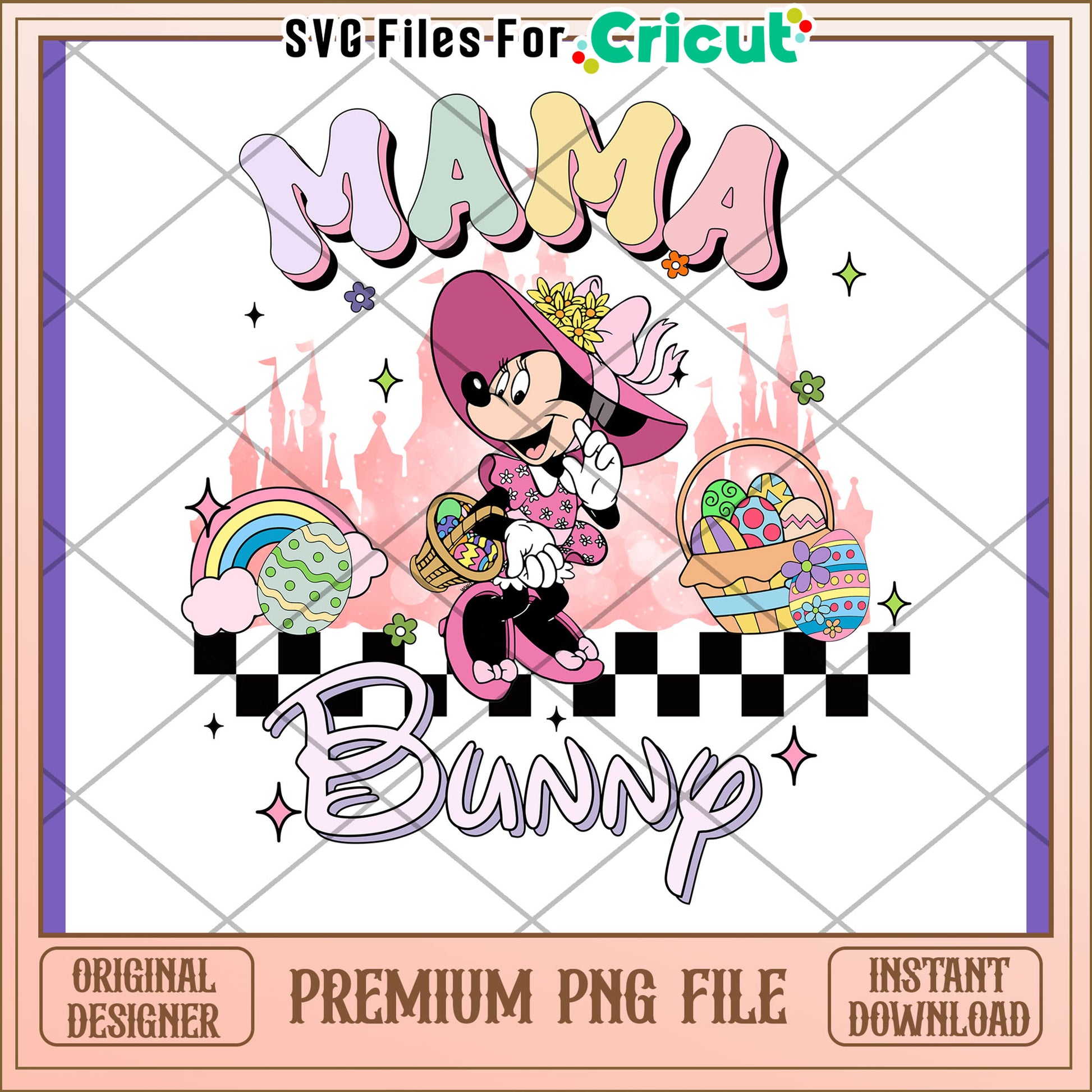 Minnie Mouse Mama Bunny Easter PNG