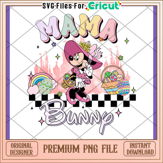 Minnie Mouse Mama Bunny Easter PNG