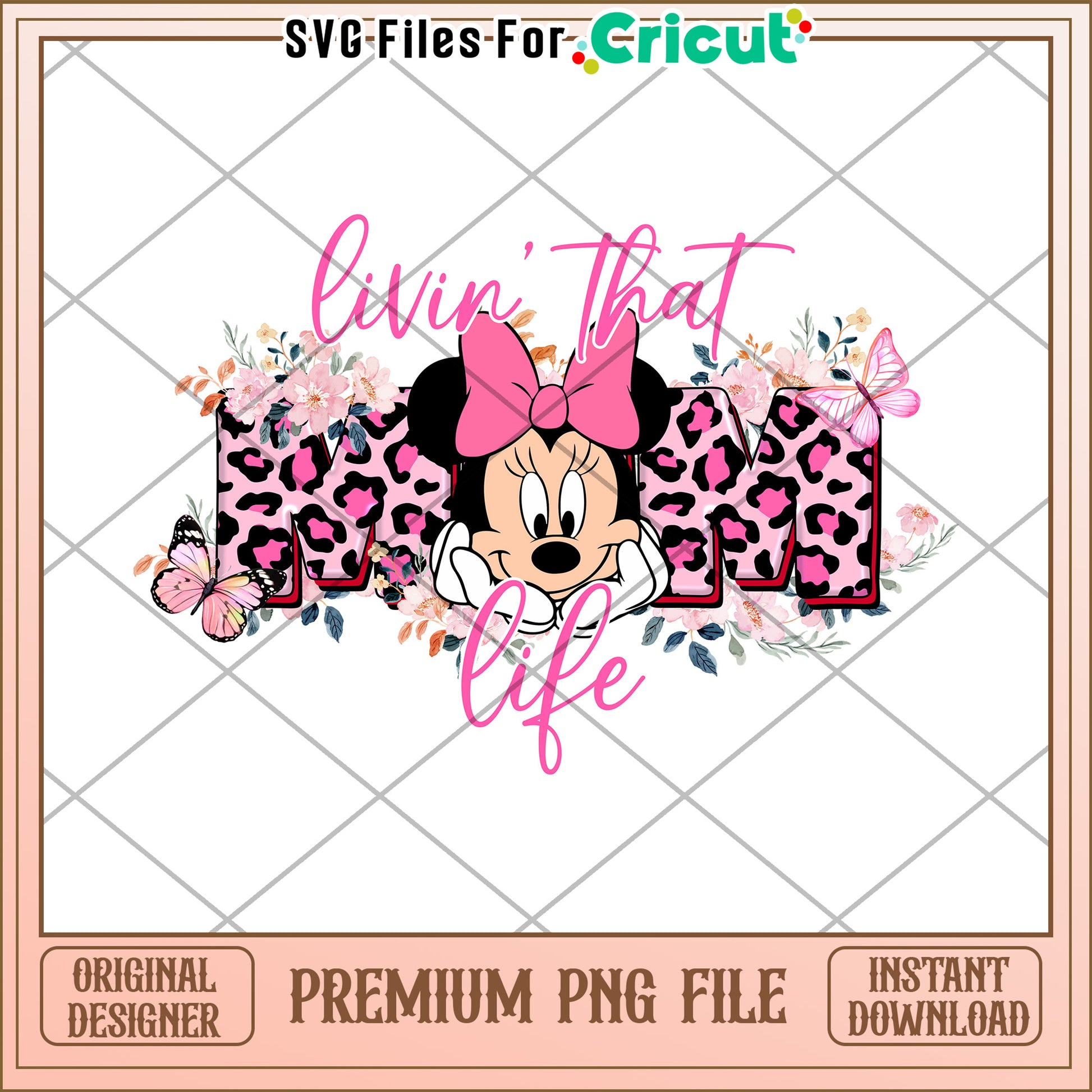 Minnie Mouse Mom Life PNG Sublimation