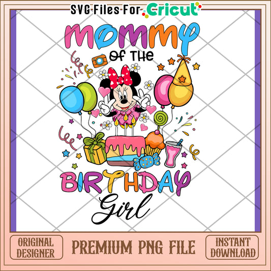 Minnie Mouse Mommy Birthday Girl PNG