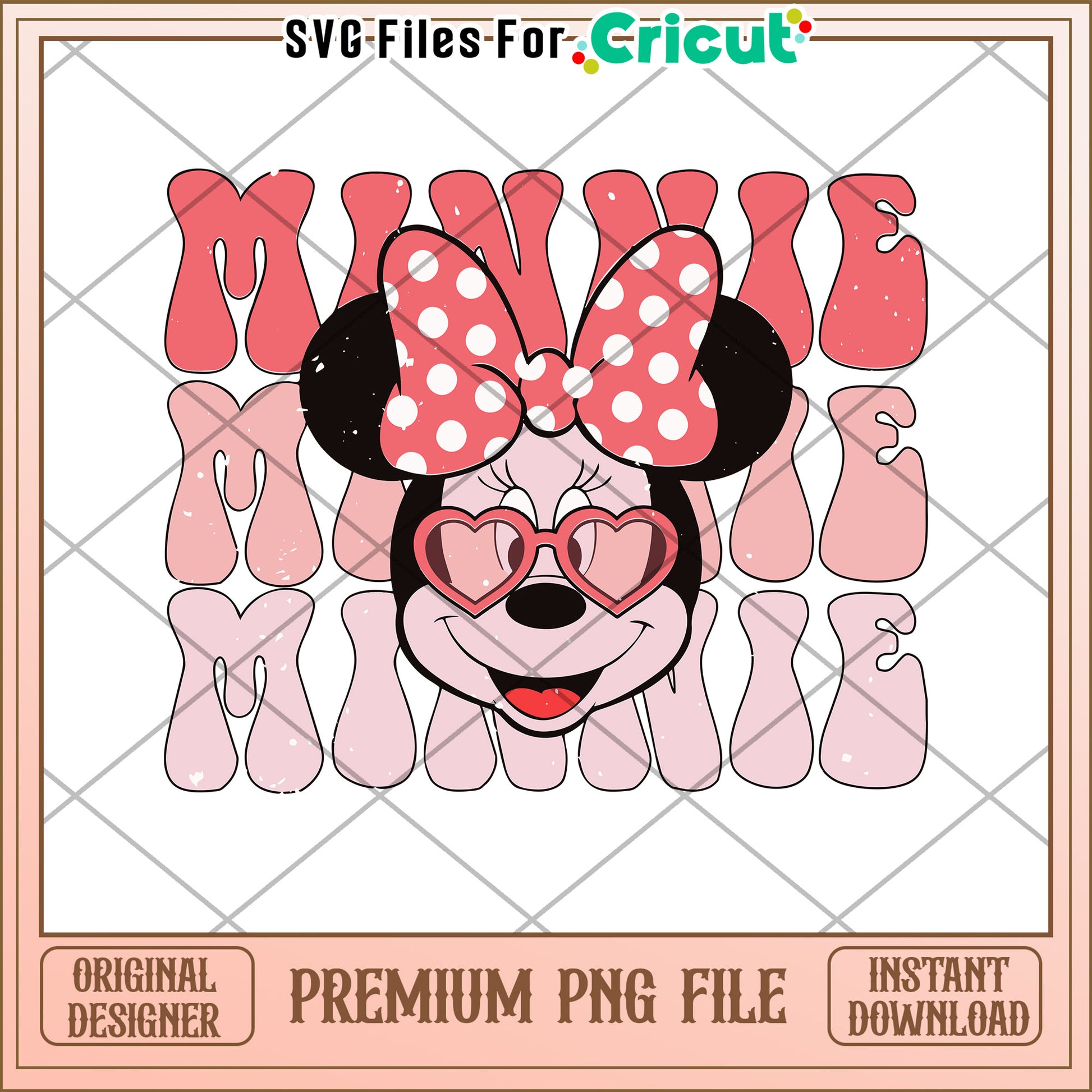 Minnie Mouse PNG Retro Sunglasses Design