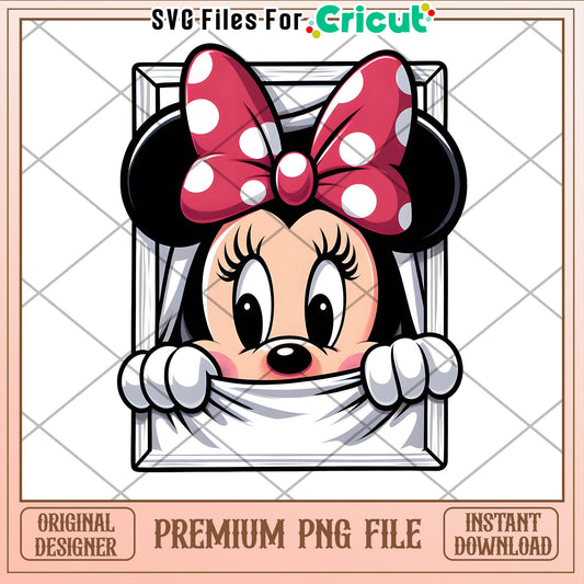 Minnie Mouse Peek PNG Cricut File