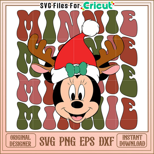 Minnie Mouse Reindeer SVG PNG EPS DXF