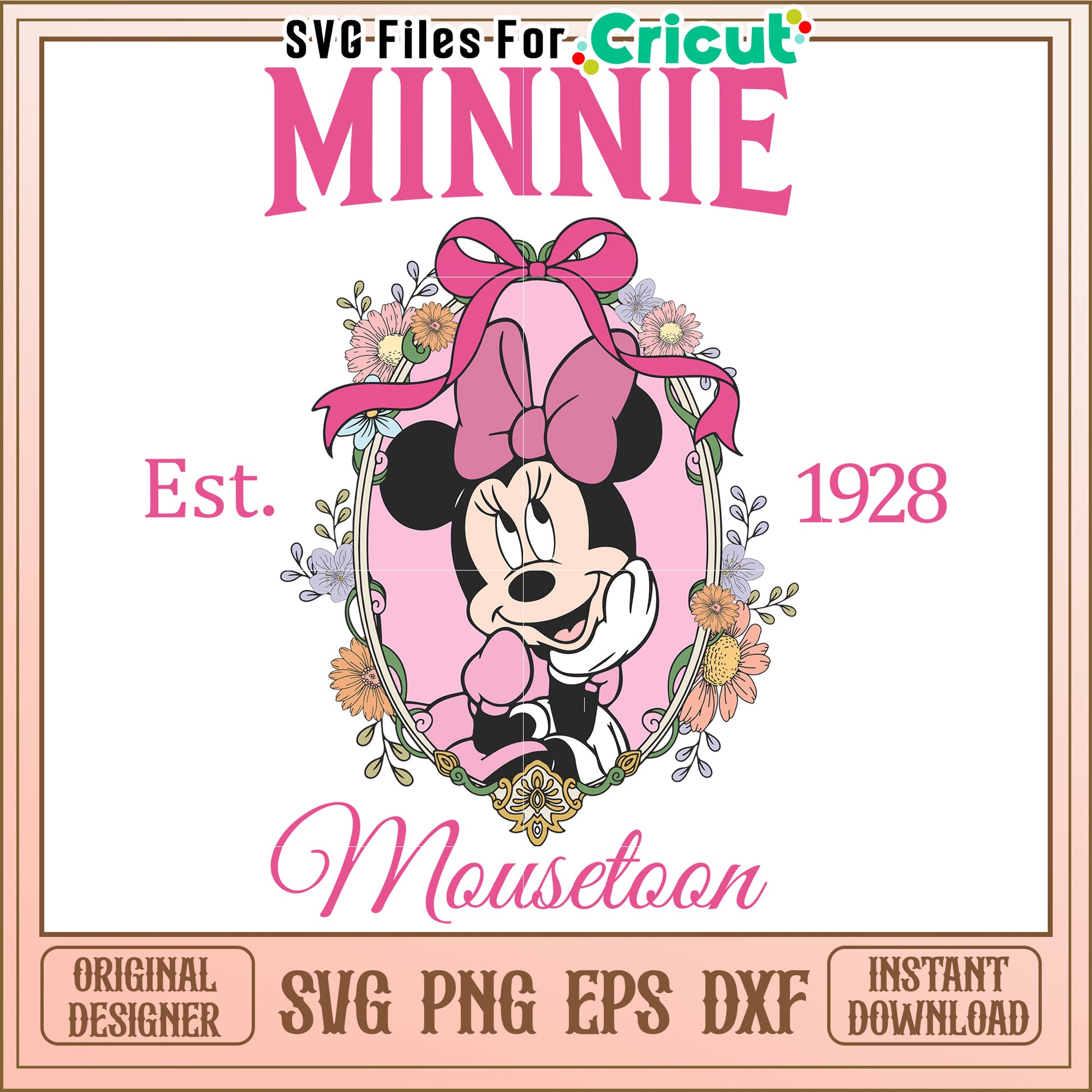 Minnie Mouse SVG Cut File Instant Download